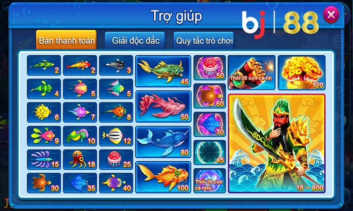 Hệ thống mục tiêu trong Nhị Gia Bắn Cá tại BJ88